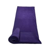 Polar Yoga Battaniyesi, 170x110 cm, Pamuklu Traşlanmış Polar Battaniye (Mor)