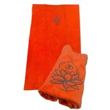 Polar Yoga Battaniyesi, Lotus Çiçeği Baskılı Yoga Battaniyesi 170x110 Cm (Turuncu)
