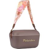 Polarbox Prinkstyle Flower Classic Mauve Gold Pamuk ve Deri Kayışlı Soğuk ve Sıcak Tutucu Thermo Box 20 Lt - Kızıl Kahve - Standart