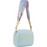 Polarbox Prinkstyle Patchwork Classic Sky Blue Yellow Pamuk ve Deri Kayışlı Soğuk ve Sıcak Tutucu Yemek Çantası 6 Lt - Açık Mavi - Standart