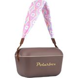 Polarbox Prinkstyle Retro Gold Classic Mauve-Gold Pamuk ve Deri Kayışlı Soğuk ve Sıcak Tutucu Thermo Box 20 Lt - Kızıl Kahve - Standart