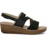 Polaris 409037.Z Siyah Kadın Comfort Sandalet