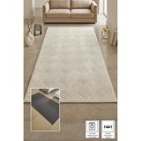 Polaris Halı Kaymaz Taban, Kabartmalı, Salon, Mutfak, Koridor,yatak Odası, Kesme Yolluk Halı Embos 553 Krem - 100 x 600 cm