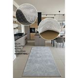 Polaris Halı Kaymaz Taban, Kesme Yolluk Halı, Kabartmalı, Salon, Mutfak, Antre, Koridor,yatak Odası Halısı, 7054 - Gri - Açık Gri - 150 x 490 cm