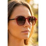 Polarize Bordo Unisex Güneş Gözlüğü 1363 C0501 - TR90 Esnek Dayanıklı Çerçeve - Kırmızı