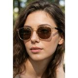 Polarize Unisex Güneş Gözlüğü 1372 C2054 - TR90 Esnek Dayanıklı Çerçeve, Italyan Vernik - Kahverengi