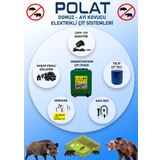 Polat Eko 220V 1500 mt 15-20 Dönüm Adaptörlü Elektrikli Çit