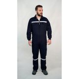 POLAT-ER Gabardin Kumaş Reflektörlü İşçi Tulumu ( İsme Özel Baskı Yapılır )