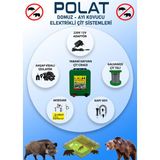 Polat Pro 220V 4000 mt 40-45 Dönüm Adaptörlü Elektrikli Çit