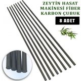 Polat Zeytin Hasat Makinesı Karbon Fiber Çubuk 5 mm Düz 8 Adet