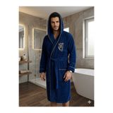 POLATEX HOME COLLECTİON TRİGA HELİX BİYELİ KİNG LEO NAKIŞLI HEDİYELİK ERKEK BORNOZU %100 BAMBU, PAMUK SU EMİCİ