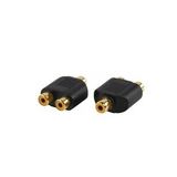 Polaxtor 1RCA Dişi To 2RCA Dişi Gold Çevirici Jack