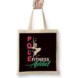 Pole Fitness Addict Pole Dancer Workout Sports Bez Çanta Uzun Saplı - Açık Bej - 40 X 40