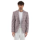 Polembia Erkek Bordo Poliviskon Kumaşlı Slim Fit Mono Yaka Spor Blazer Ceket Bordo 50