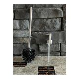 Polen Stone Mermer Banyo Setlerine Uygun / Gümüş Rengi Wc Fırçası ve Sıvı Sabunluk Pompası