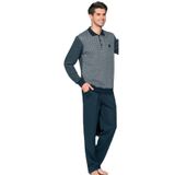 Poleren Gri Renk Jakarlı Pijama Takım Gri S