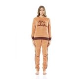 Poleren Sıfır Yaka Bilekli Kışlık Bayan Pijama Takım