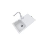 POLEX Cristalüx Granit Eviye P-02+Luxury Beyaz