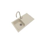 POLEX Cristalüx Granit Eviye P-02+Swan-3 Bej