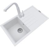POLEX Cristalüx Granit Eviye P-03+Luxury Beyaz