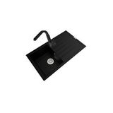 POLEX Cristalüx Granit Eviye P-03+Luxury Siyah