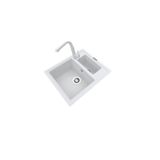 POLEX Cristalüx Granit Eviye P-04+Luxury Beyaz