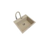 POLEX Cristalüx Granit Eviye P-08+Spiralli Bej