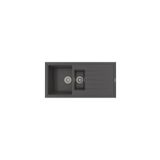 POLEX Cristalüx Granit Evye P-01 Antrasit 1,5 Gözlü Tezgah Altı Ve Tezgah Üstü Mutfak Evyesi 99x49,5cm