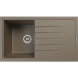 POLEX Cristalüx Granit Evye P-03 Toprak Tezgah Altı Ve Tezgah Üstü Mutfak Evyesi 85x49,5cm