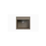 POLEX Cristalüx Granit Evye P-08 Toprak Tezgah Altı Ve Tezgah Üstü Kare Mutfak Evyesi 55,5x50cm