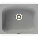 POLEX Cristalüx Granit Evye P-OL60 Gri Tezgah Altı Ve Tezgah Üstü Kare Mutfak Evyesi 60x49,5cm