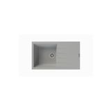 POLEX Cristalüx Granit Evye P-SX1 Gri Tezgah Altı Ve Tezgah Üstü Mutfak Evyesi 86x49,5cm