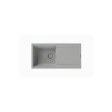 POLEX Cristalüx Granit Evye P-X1 Gri Tezgah Altı Ve Tezgah Üstü Mutfak Evyesi 98x49,5cm