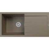 POLEX Cristalüx Granit Evye P-X1 Toprak Tezgah Altı Ve Tezgah Üstü Mutfak Evyesi 98x49,5cm
