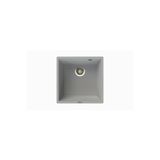 POLEX Cristalüx Granit Evye P-X40 Gri Tezgah Altı Ve Tezgah Üstü Kare Mutfak Evyesi 53,8x44cm