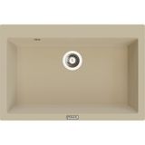 POLEX Cristalüx Granit Evye P-X76 Bej Tezgah Altı Ve Tezgah Üstü Mutfak Evyesi 75x50cm