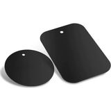 Polham 0.4mm 2 Adet Set Ultra Ince Yapışkanlı Metal Mıknatıs, 3m Hafif Tüm Telefonlara Uyumlu Mıknatıs - Siyah