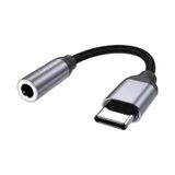 Polham 15cm Type C To 3.5mm Aux Kulaklık Ses Dönüştürücü Adaptör, Hifi Ses Destekli Çevirici Siyah