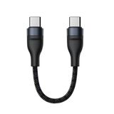 Polham 25Cm 60W Süper Hızlı Pd Type C To Type C Şarj Kablosu, Kısa Halat Örgülü Kopmaz Kırılmaz Kablo