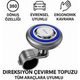 Polham 360 Derece Dönebilen Direksiyon Çevirme Topuzu – Tüm Araçlarla Uyumlu, Kamyon, Tır, Traktör, Direksiyon Çevirme Topuzu Mavi
