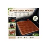 Polham 43x43 Cm Terletmez Bambu Koltuk Minderi, Oto Koltuk, Ofis Koltuğu Için Terlezmez Yapışmaz Min
