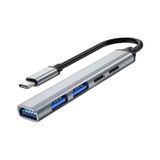 Polham 5in1 Type C To 3x USB, 2x PD Type C Çoğaltıcı Çevirici HUB, Klavye, Mouse,USB Okuyucu Adaptör