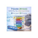 Polham 7 Günlük 28 Bölmeli Haftalık İlaç Kutusu – Kilitli Kapak, BPA İçermez, Günlük Takviye Düzenle