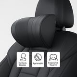 Polham Ayarlanabilir Ergonomik Boyun ve Baş Desteği Yastık / Konforlu Sürüş, Maksimum Destek, Universal - Siyah