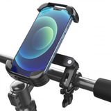 Polham Motor, Bisiklet, Scooter ve Bebek Arabası Gidon Uyumlu Telefon Tutucu, Kilit Sistemli 360