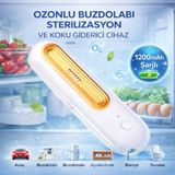 Polham Ozonlu Sterilizasyon ve Koku Giderici– Buzdolabı, Araç, Ayakkabılık ve Banyo Için Kötü Koku Giderici - Beyaz