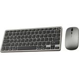 Polham Premium Slim Süper Sessiz Klavye ve Mouse Seti, Telefon, Tablet, Pc, Tv Uyumlu Klavye Seti - Gri