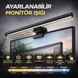 Polham Profesyonel 50 Cm Ayarlanabilir Led Monitör Işığı, Göz Korumalı Renk Sıcaklığı Ayarlı Alüminyum Monitör Lambası