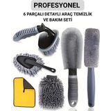 Polham Profesyonel 6 Parçalı Araba, Motorsiklet İçin Detaylı Araç Temizlik Ve Bakım Seti, İç Ve Dış Bakım Seti