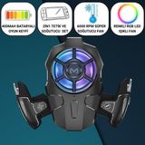 Polham Rgb Işıklı 2si 1 Arada Oyun Tetik ve Telefon Soğutucu – 6000 Rpm Süper Fan, 400MAH Batarya, Pubg ve Call Of Duty Uyumlu - Siyah